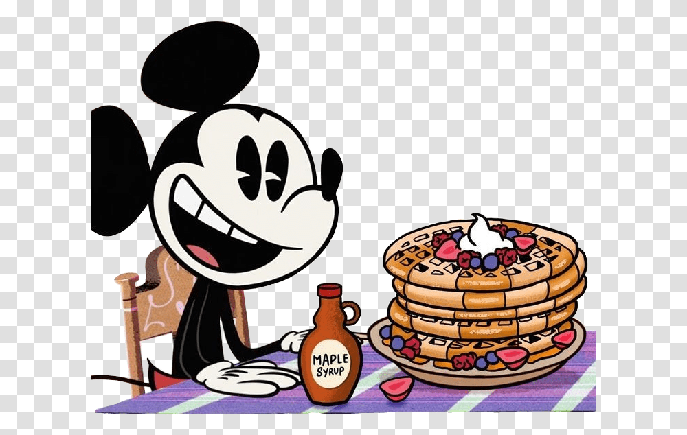 Mickey Mickeymouse Waffle Food Kawaii Waltdisney Mickey Mouse Eating Breakfast, Bread, Pancake, Female Transparent Png