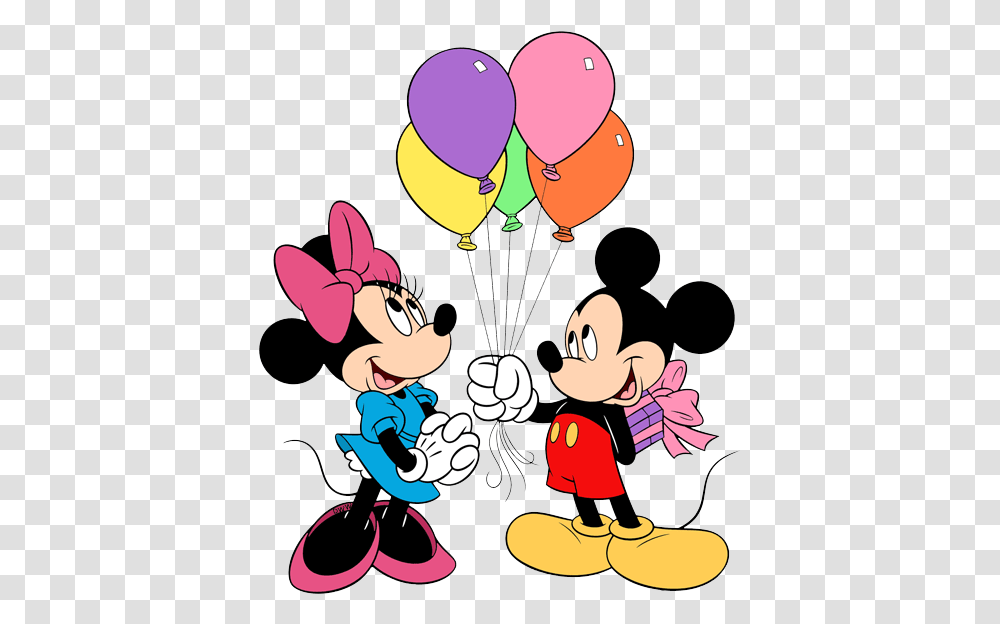 Mickey Minnie Clipart Happy Birthday Mickey Mouse, Balloon, Graphics Transparent Png