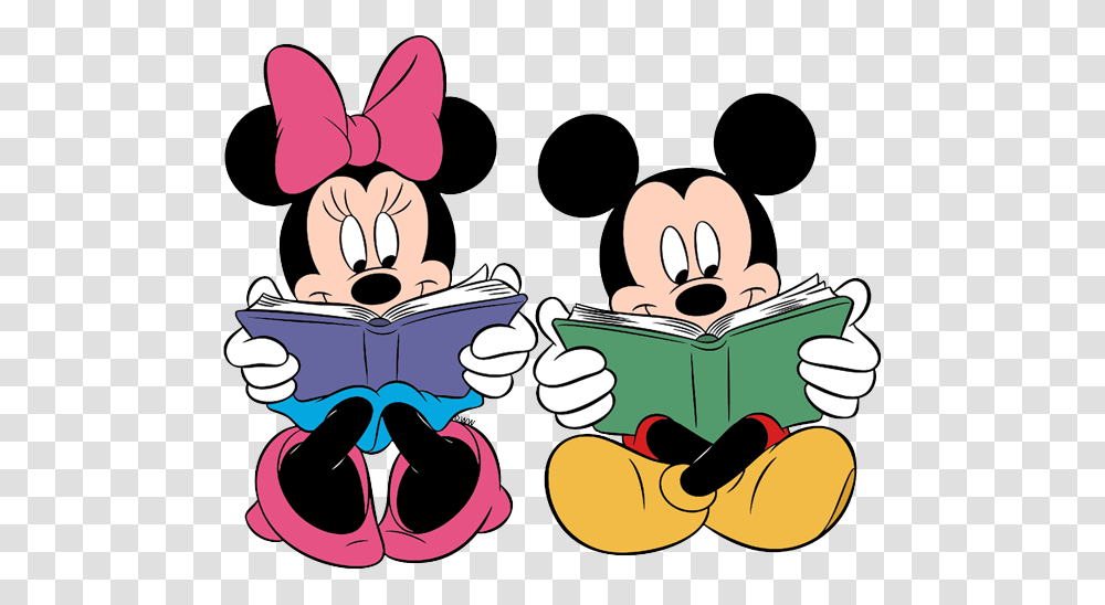 Mickey Minnie Reading Pixels Colored Clipartimages, Doodle, Drawing, Crowd Transparent Png