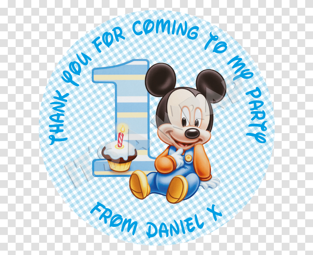 Mickey Mouse 1 Birthday, Logo, Trademark Transparent Png