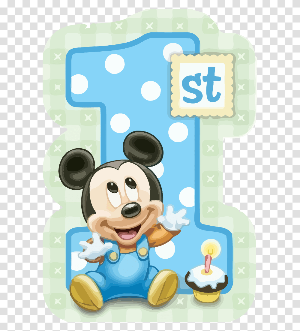 Mickey Mouse 1st Birthday Clipart - Clipartlycom 1st Birthday Baby Mickey Mouse, Texture, Graphics Transparent Png