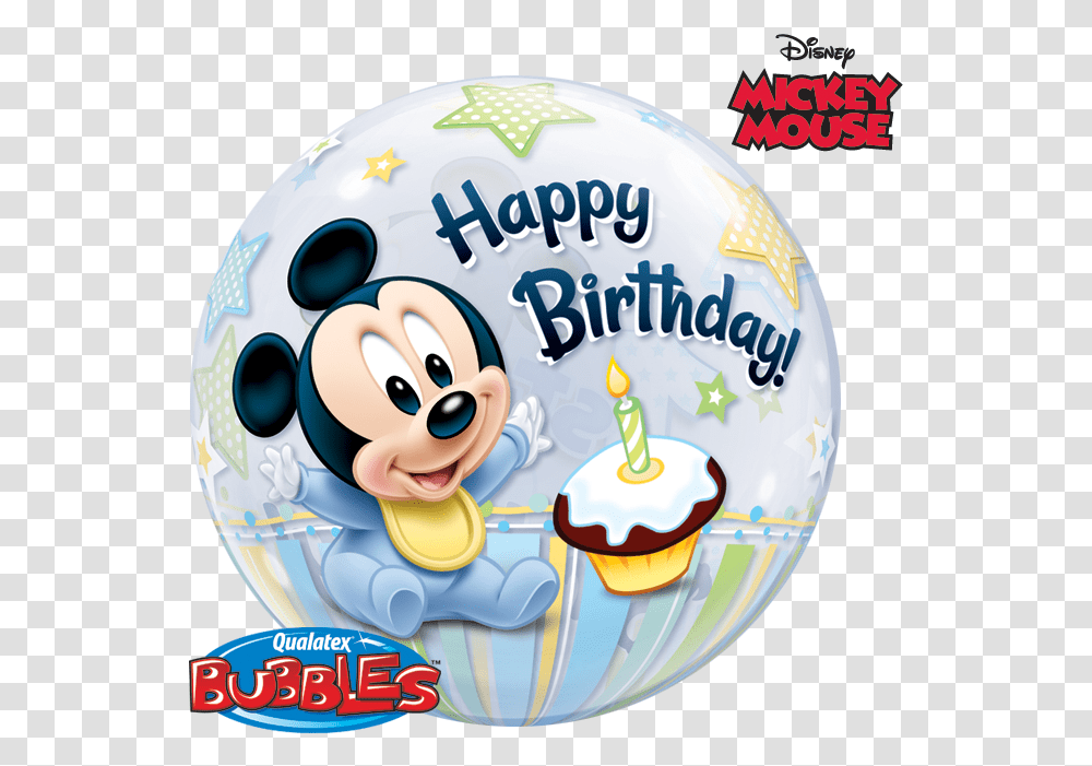 Mickey Mouse 1st Birthday Mickey Mouse Birthday Boy, Dessert, Food, Cream, Creme Transparent Png