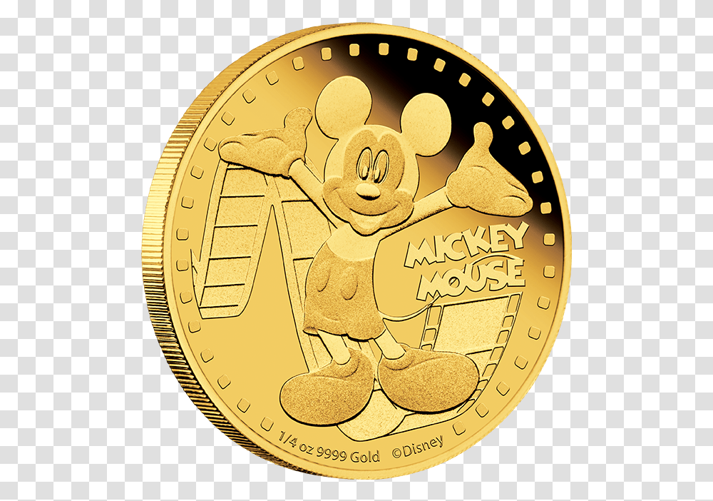 Mickey Mouse And Friends 2014 14 Oz Gold Coin Mickey Mouse Coin Transparent Png