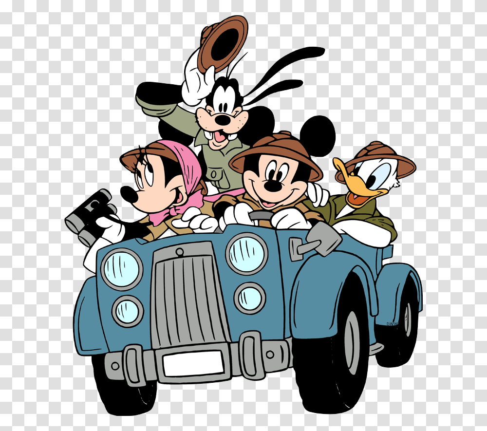 Mickey Mouse And Friends Safari, Car, Vehicle, Transportation, Face Transparent Png