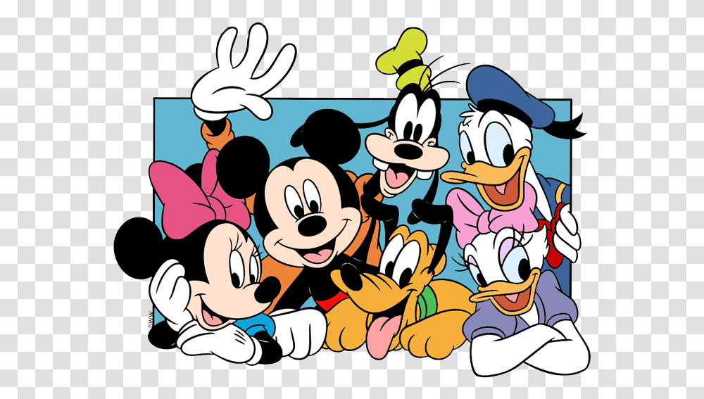 Mickey Mouse And Gang Cartoons Mickey Mouse And Gang, Doodle, Drawing, Crowd Transparent Png