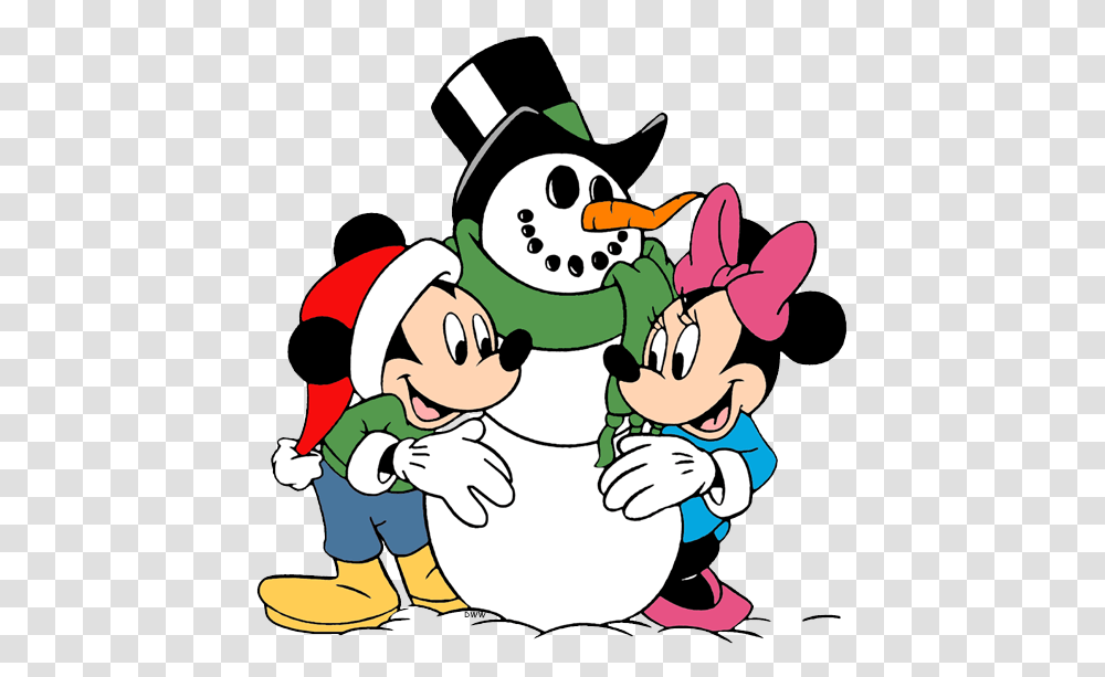 Mickey Mouse And Minnie Mouse Clipart, Outdoors, Nature, Snow Transparent Png