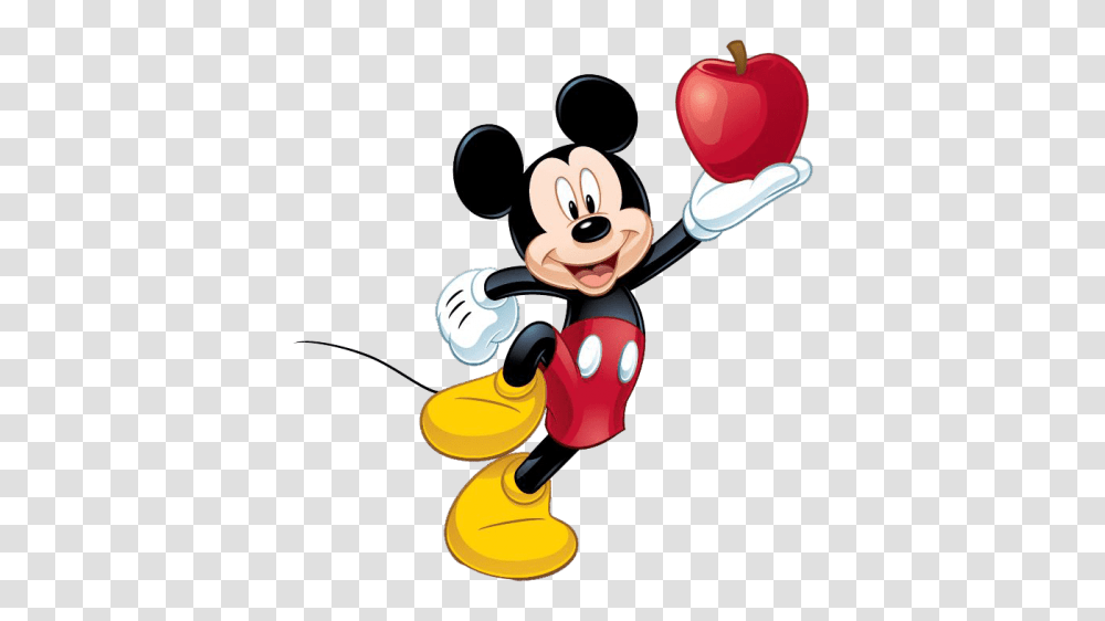 Mickey Mouse Apple On Hand, Plant, Food, Toy, Juggling Transparent Png