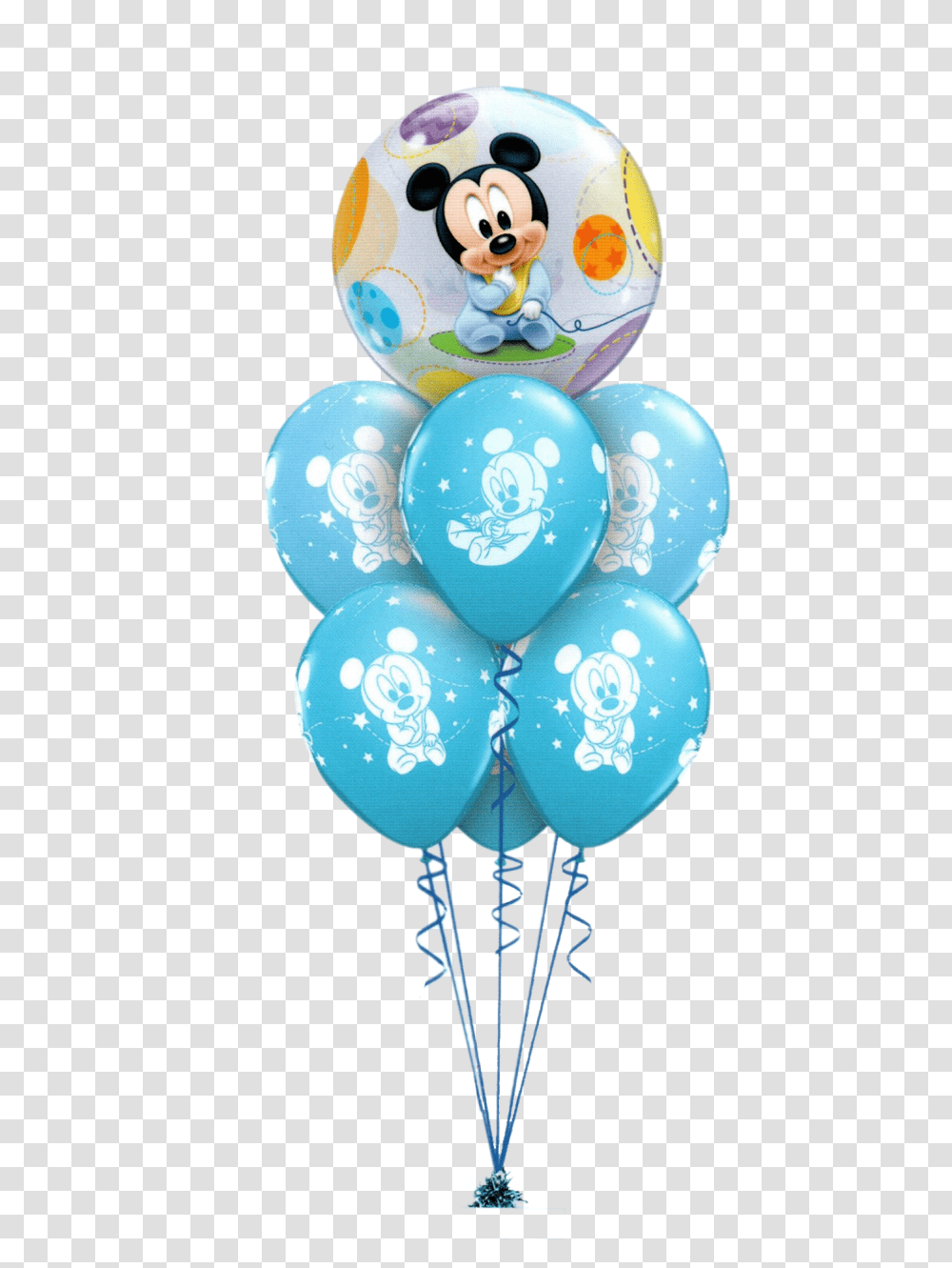 Mickey Mouse Baby Luxury Micky Mouse Blue Balloons Transparent Png