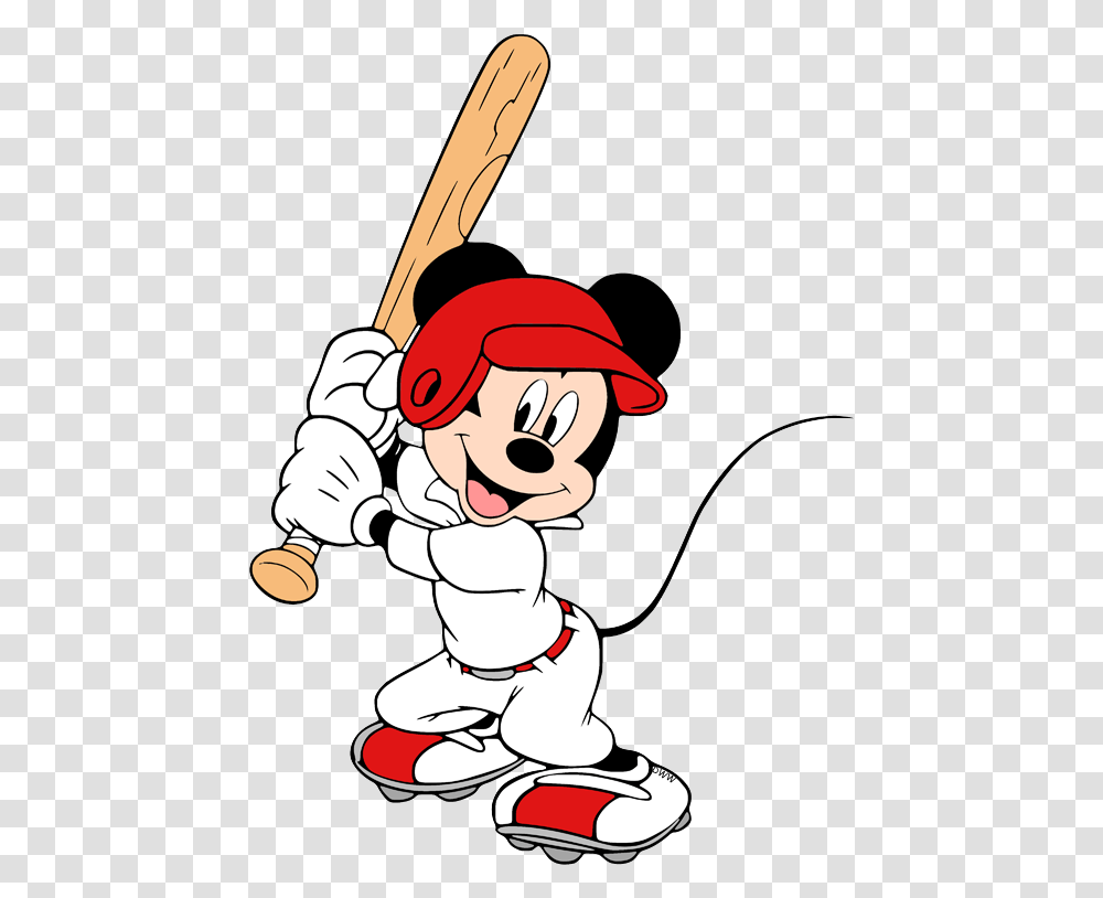 Mickey Mouse Baseball Clipart, Team Sport, Sports, Softball, Ballplayer Transparent Png