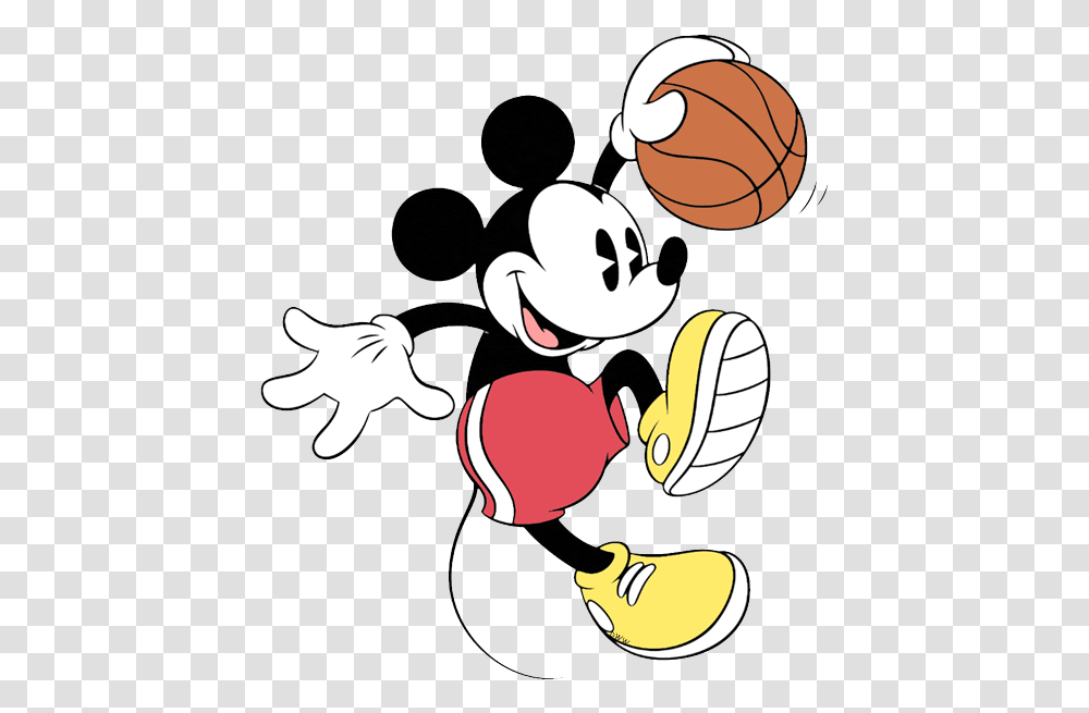 Mickey Mouse Basketball Outline Playing Sports, Graphics, Art, Drawing, Stencil Transparent Png
