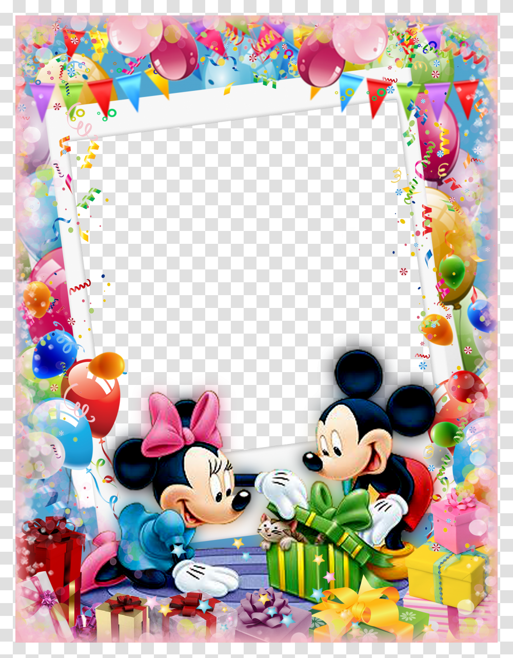 Mickey Mouse Birthday Border Transparent Png