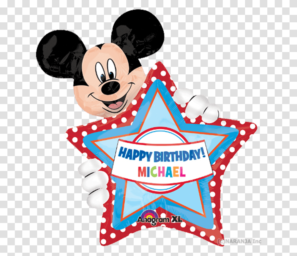 Mickey Mouse Birthday Michael Clipart Full Size Clipart Mickey Mouse Happy Birthday, Clothing, Apparel, Text, Hat Transparent Png