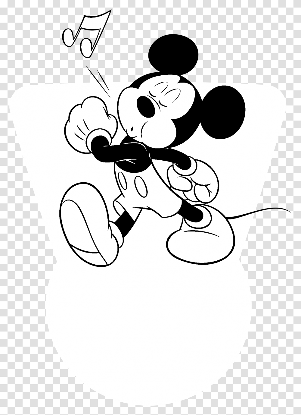 Mickey Mouse Black And White, Stencil, Super Mario Transparent Png