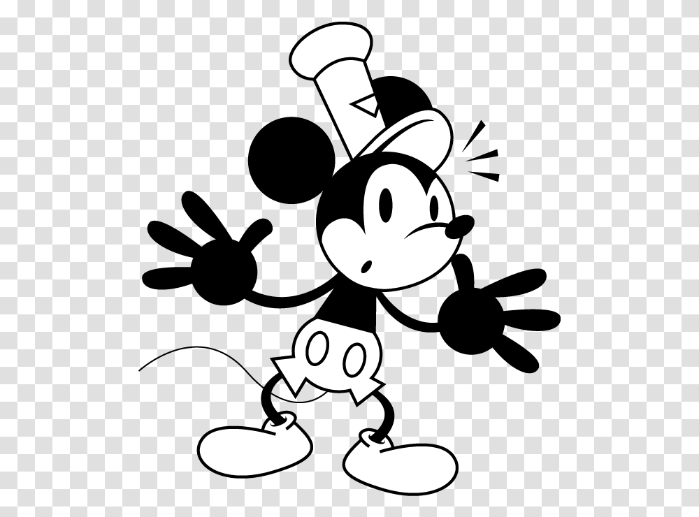 Mickey Mouse Black And White Toon, Stencil, Alphabet Transparent Png