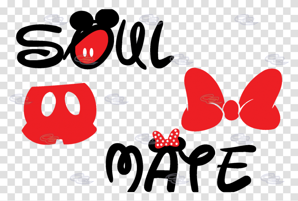 Mickey Mouse Bow Soulmate Mickey And Minnie Shirts, Alphabet Transparent Png