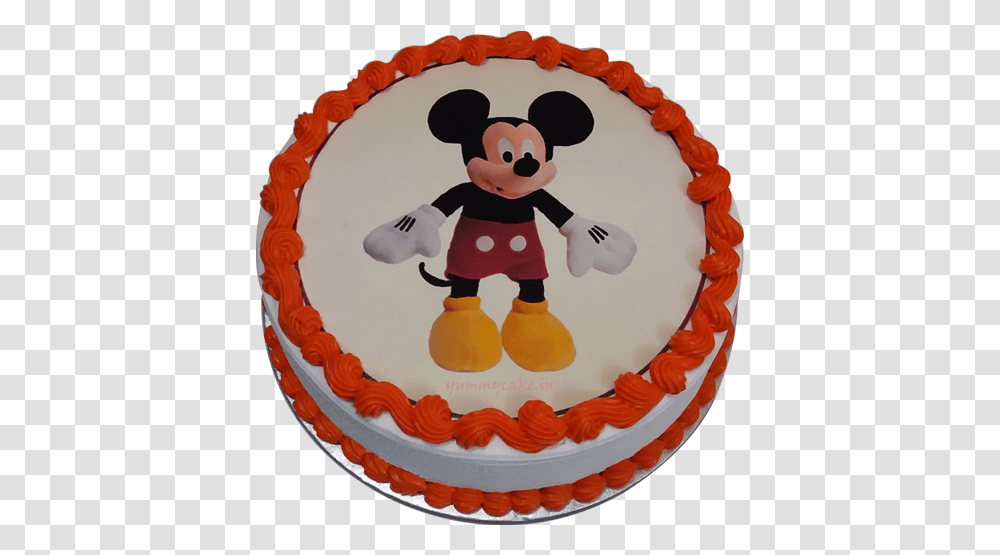 Mickey Mouse Cartoon Cake 1kg Mickey Mouse Cake, Dessert, Food, Birthday Cake, Person Transparent Png