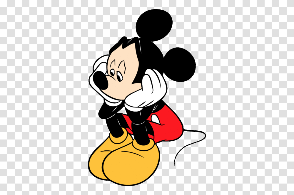 Mickey Mouse Cartoon Series Vector Table Clip Art Sad Mickey Mouse, Video Gaming, Hug, Kneeling Transparent Png