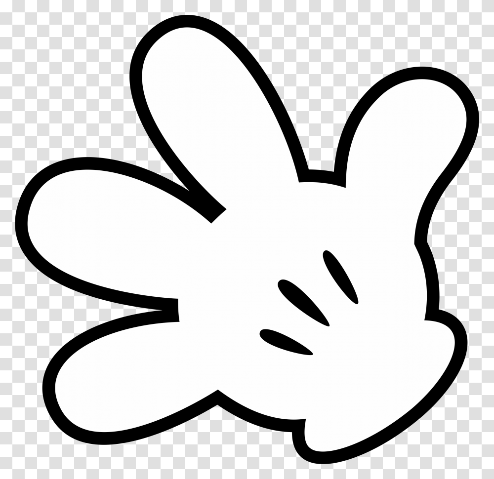 Mickey Mouse, Character, Stencil, Hand, Silhouette Transparent Png