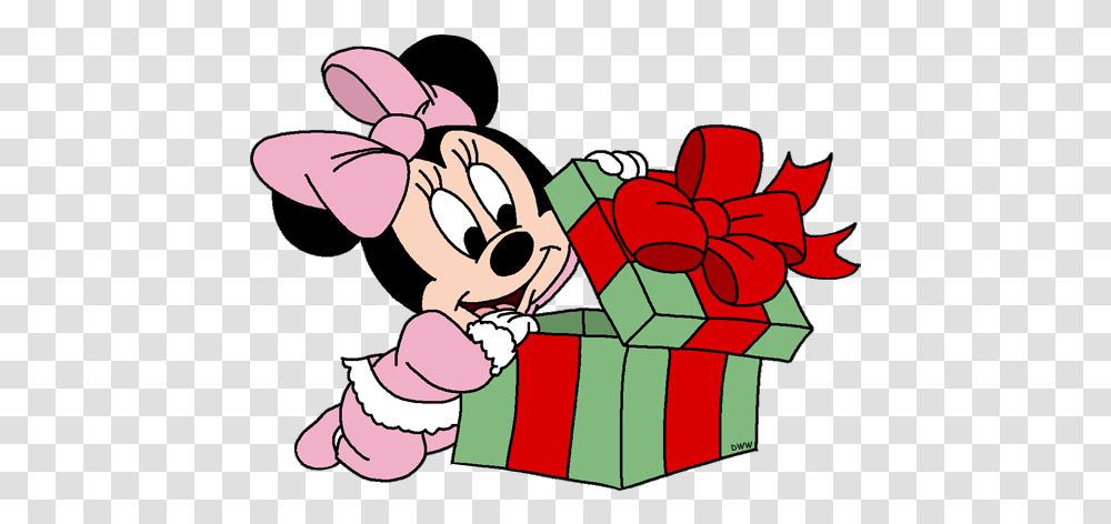 Mickey Mouse Christmas Clip Art Disney Galore Baby Minnie Mouse Images In Red, Gift Transparent Png