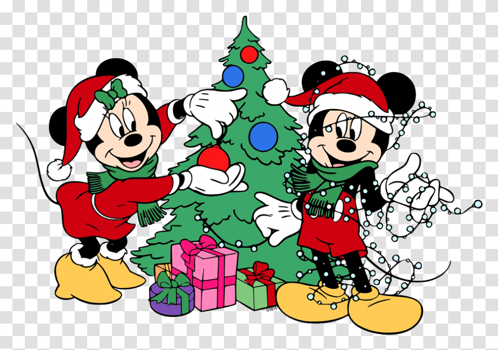 Mickey Mouse Christmas Clip Art Disney Galore Mickey And Minnie Christmas Cartoon, Tree, Plant, Christmas Tree, Ornament Transparent Png