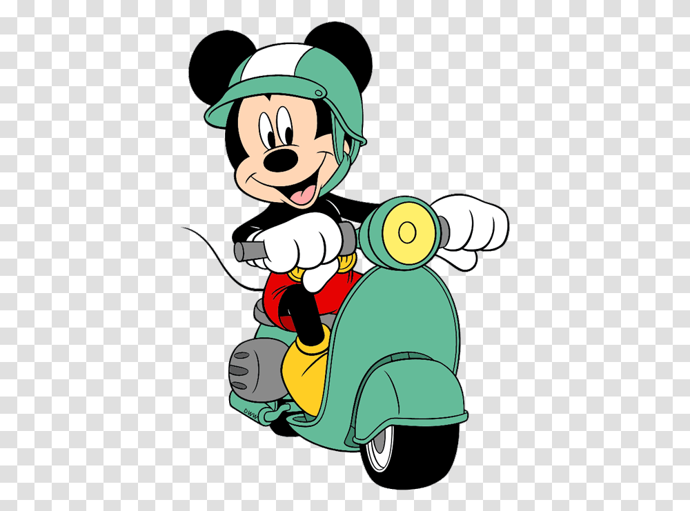 Mickey Mouse Clip Art Mickey And Minnie On Scooter, Hand, Outdoors, Sport, Sports Transparent Png