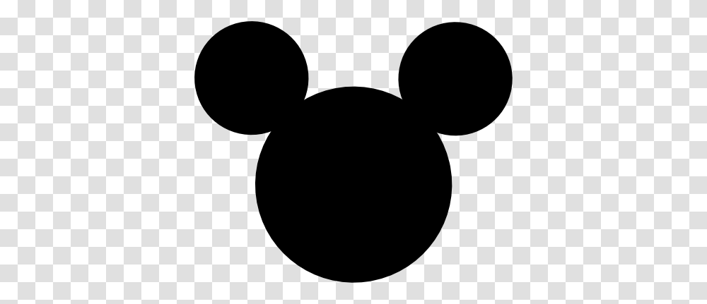 Mickey Mouse Clipart Black And White, Sphere, Stencil, Silhouette, Texture Transparent Png