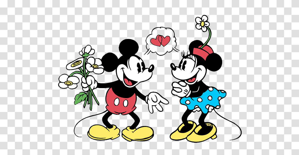 Mickey Mouse Clipart Couple, Plant, Stencil Transparent Png