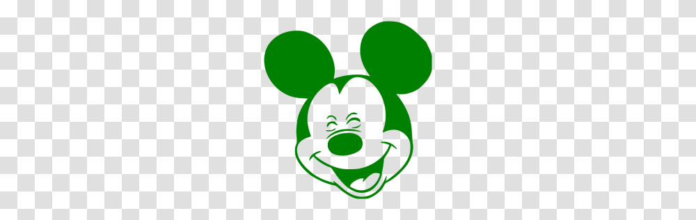 Mickey Mouse Clipart Green, Plant, Recycling Symbol, Stencil Transparent Png