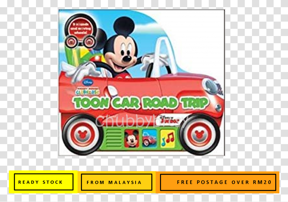 Mickey Mouse Clubhouse Car, Flyer, Poster, Advertisement, Vehicle Transparent Png