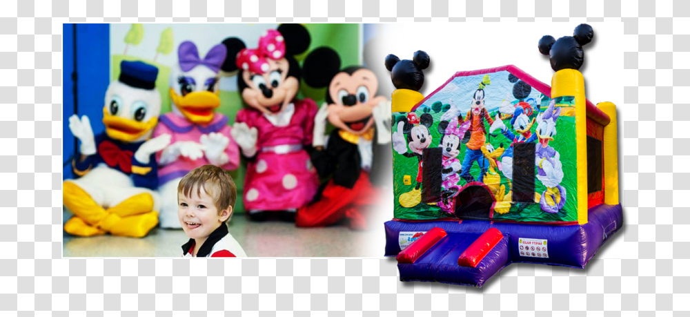 Mickey Mouse Clubhouse Characters Amp Bounce House Rental Baby Toys, Person, Human Transparent Png