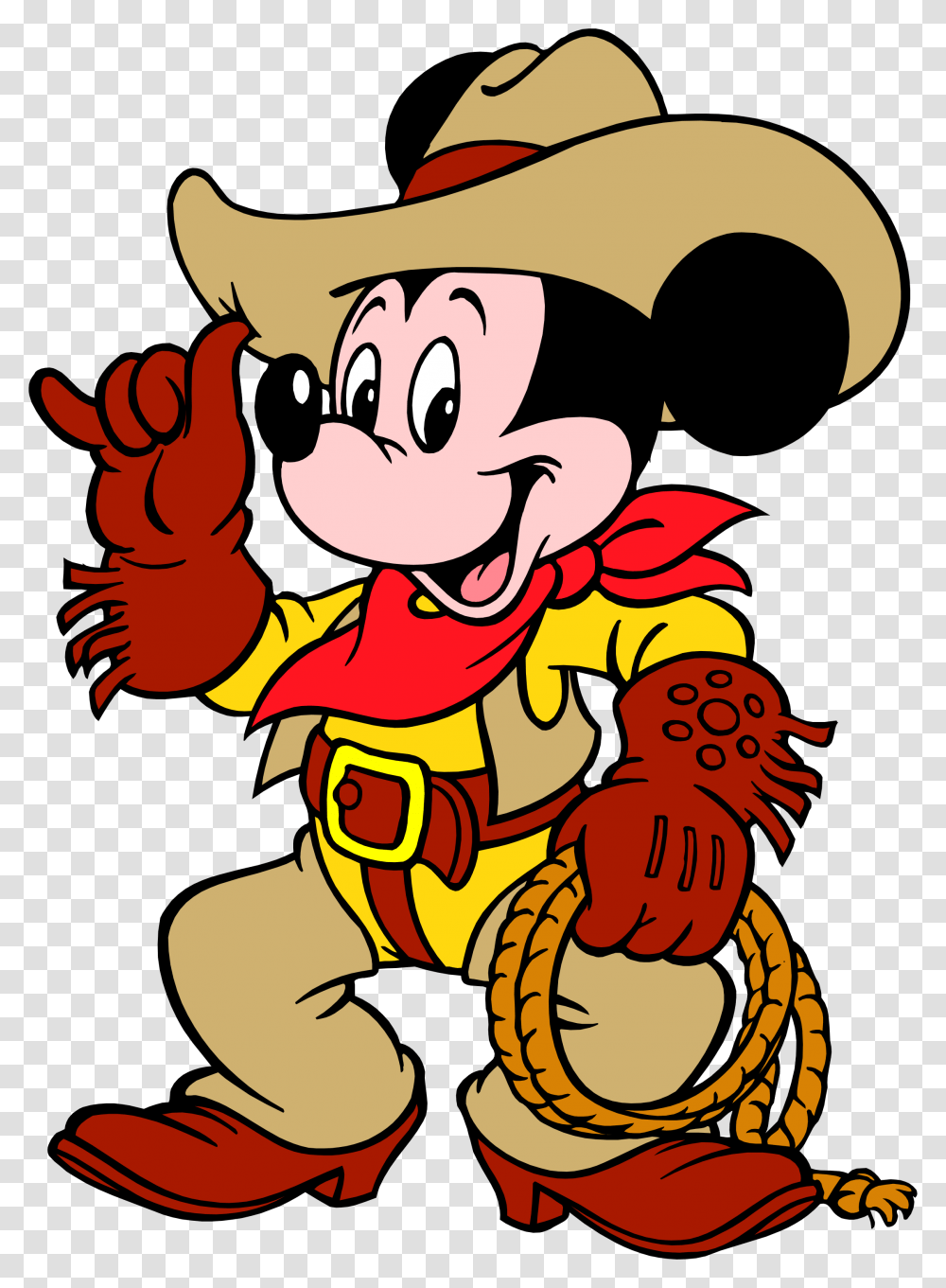 Mickey Mouse Cowboy, Face, Animal, Crowd Transparent Png