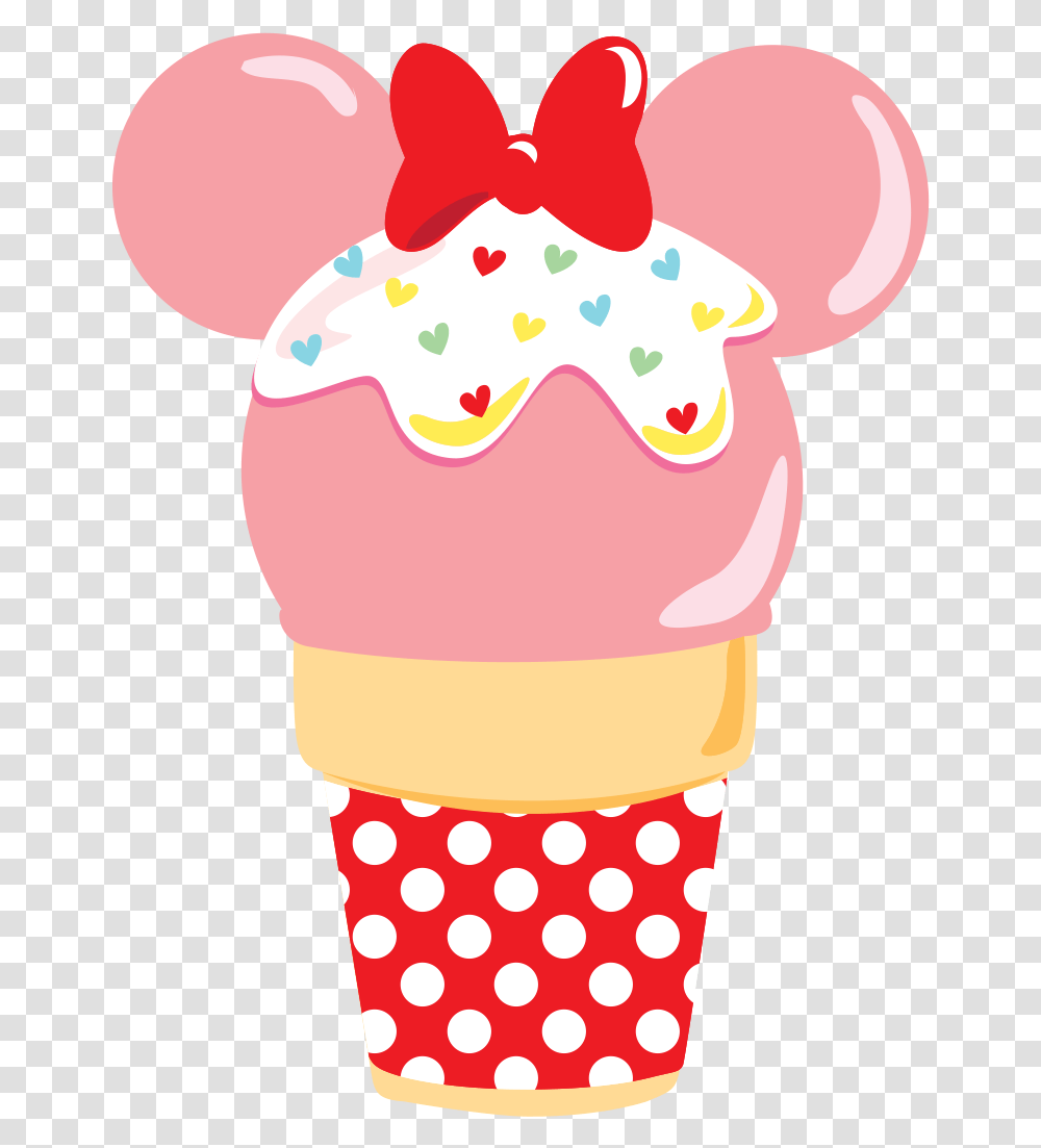 Mickey Mouse Cupcake Minnie Mouse Ice Cream, Sweets, Food, Confectionery, Dessert Transparent Png