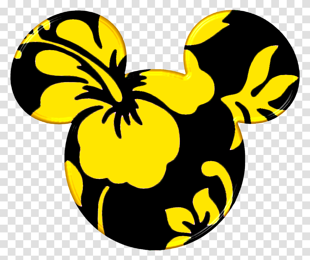 Mickey Mouse Ears Hawaiian, Plant, Silhouette Transparent Png