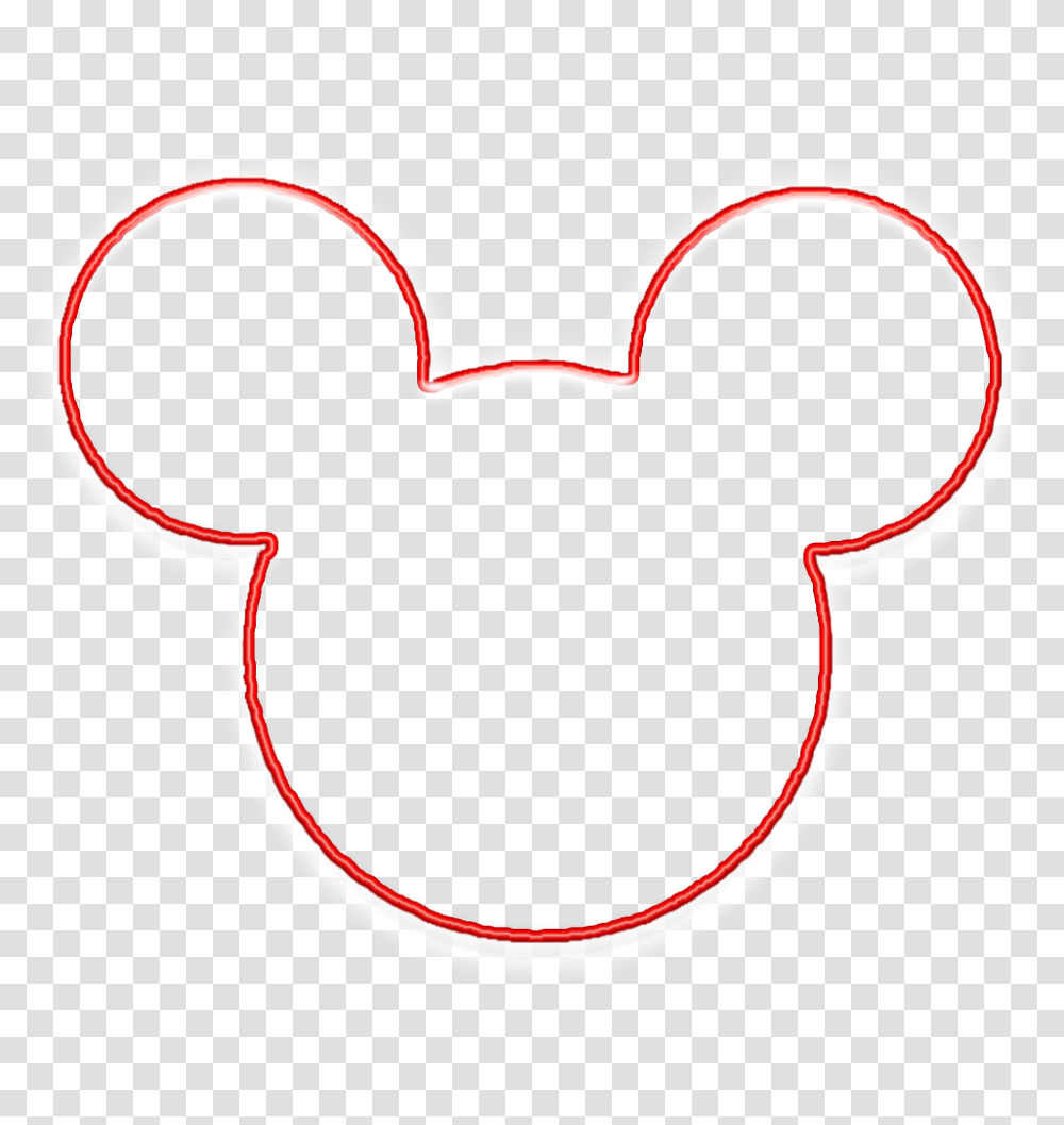 Mickey Mouse Ears Outline, Heart, Hand, Stencil Transparent Png