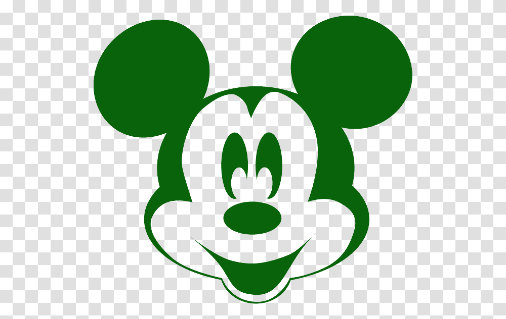 Mickey Mouse Face Cut Outs, Green, Recycling Symbol, Logo Transparent Png