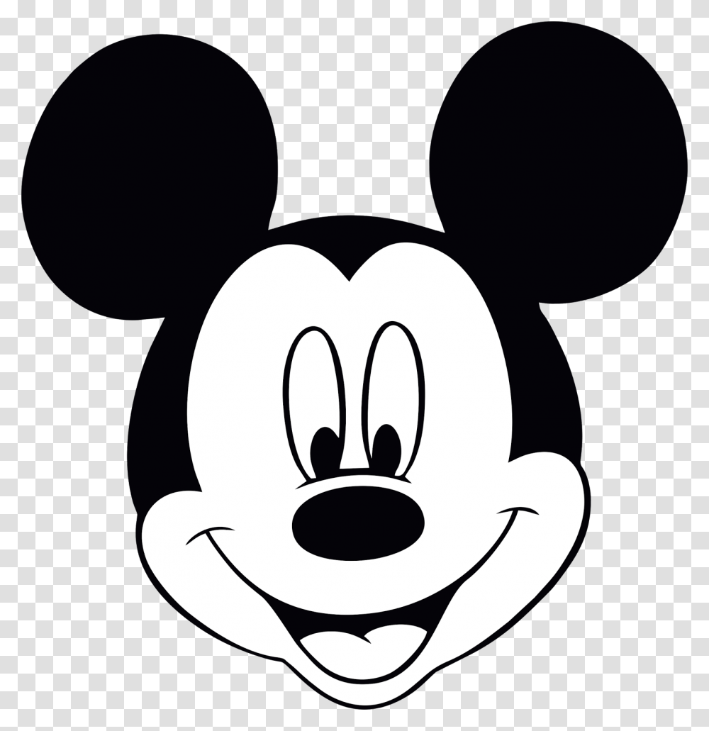 Mickey Mouse Face, Stencil, Label, Sticker Transparent Png