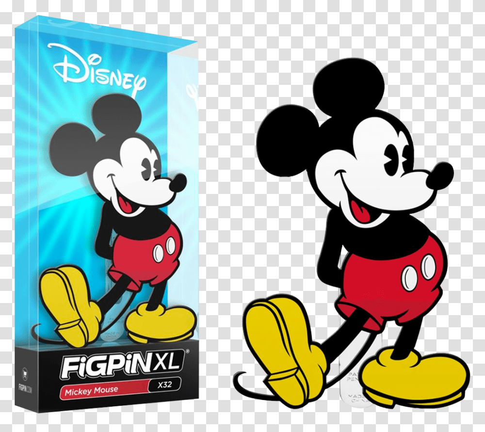 Mickey Mouse Figpin Xl Enamel Pin Mickey Mouse Classic Pose, Advertisement, Poster, Book, Flyer Transparent Png
