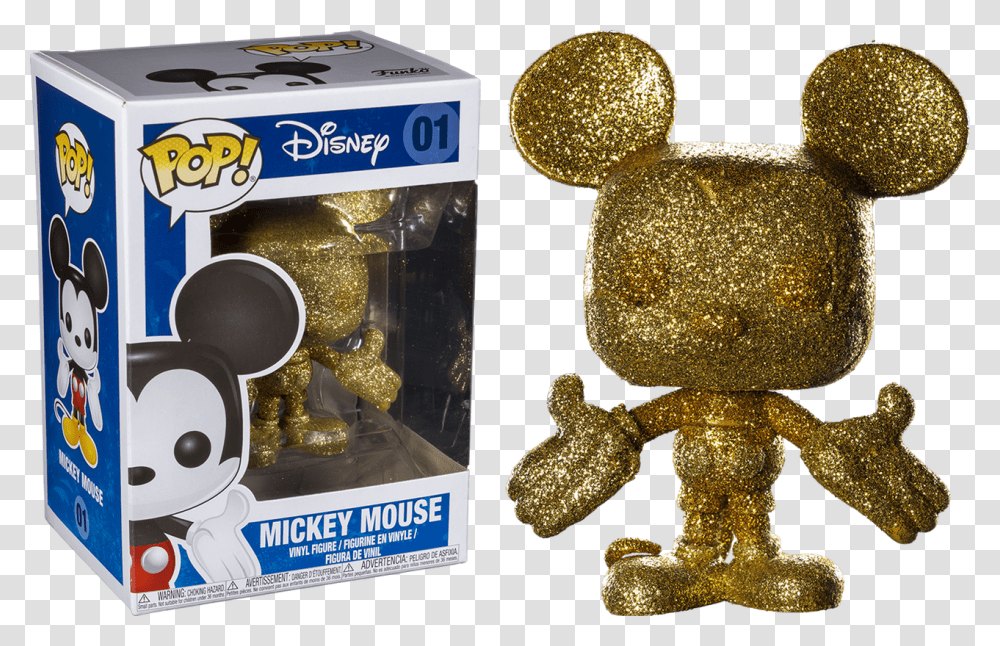 Mickey Mouse Gold Diamond Glitter Us Exclusive Pop Funko Pop Mickey Mouse Gold, Toy, Sweets, Food Transparent Png