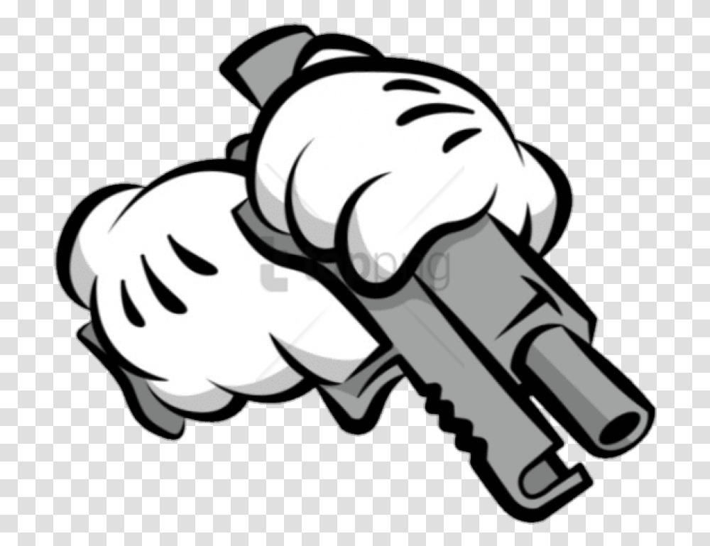 Mickey Mouse Hand With Gun Download Mickey Mouse Cool Drawings, Weapon, Weaponry, Fist Transparent Png