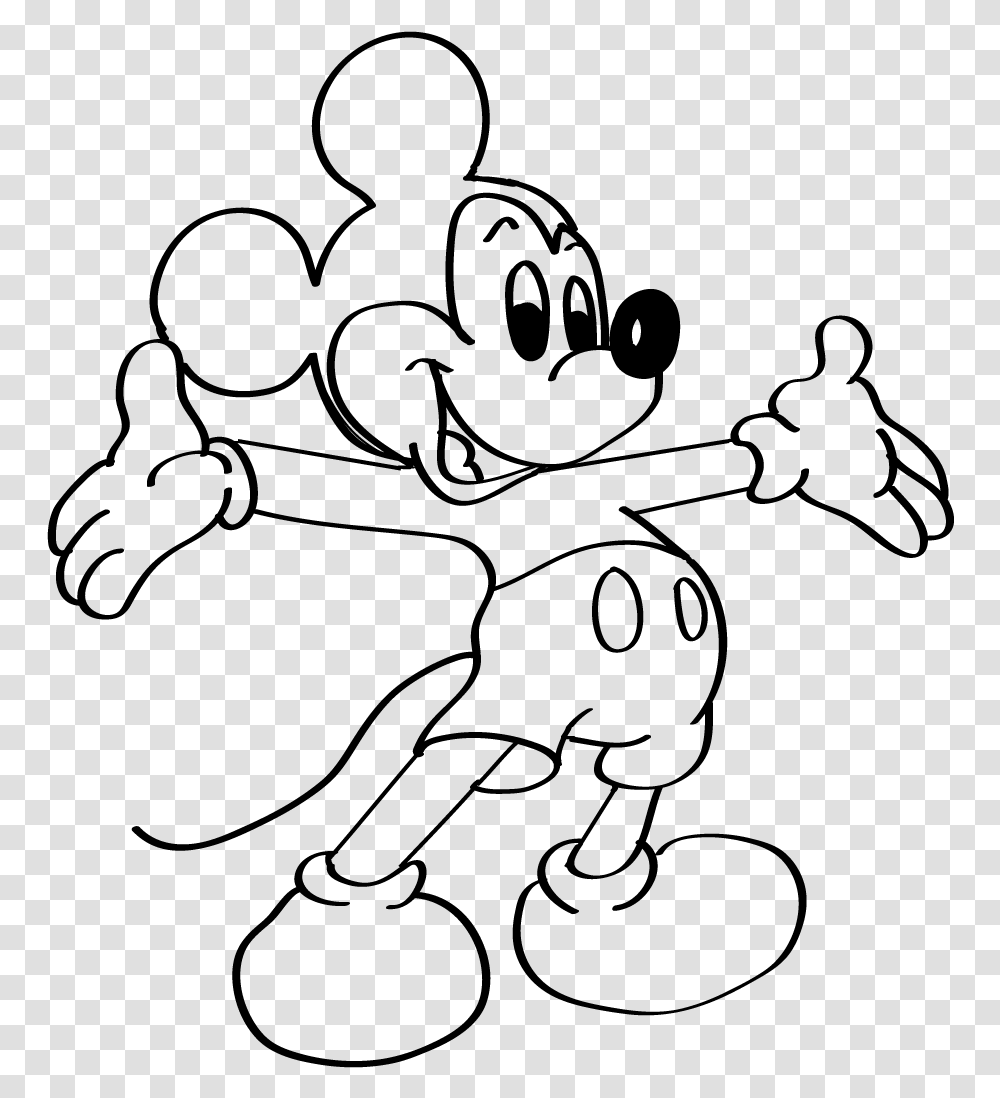 Mickey Mouse Hands Lineart Drawings Of Cartoon Mickey Mouse, Gray, World Of  Warcraft Transparent Png – Pngset.com