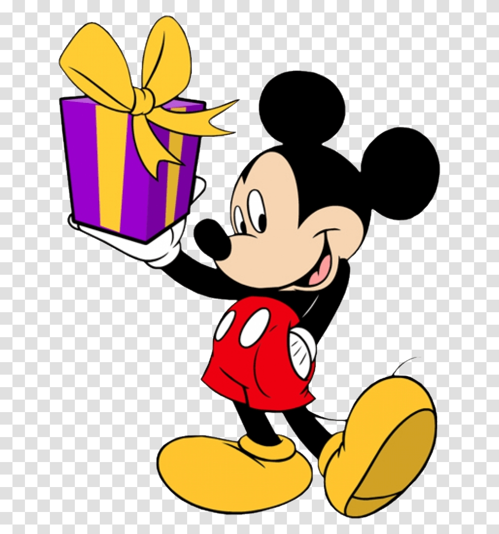 Mickey Mouse Hd Mickey Mouse With Gift, Performer Transparent Png