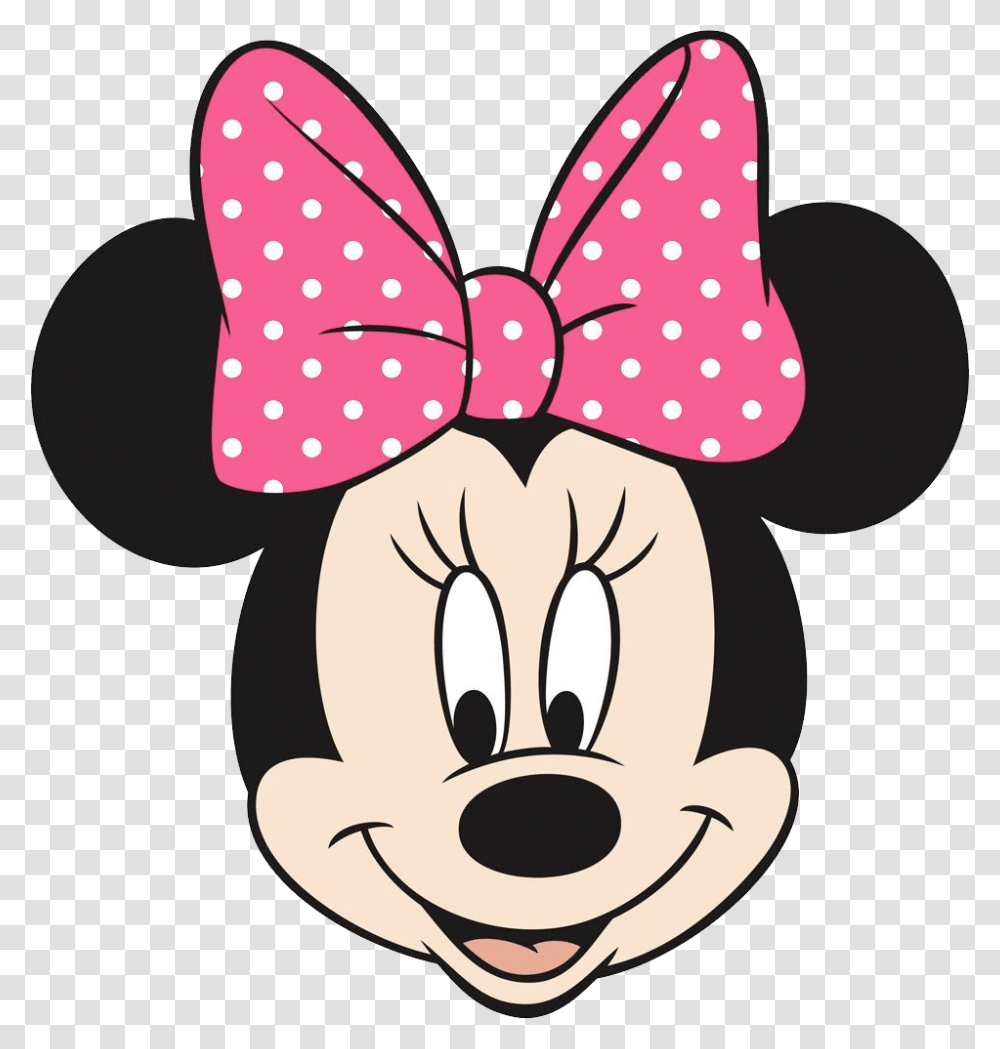 Mickey Mouse Head Minnie Mouse Head Pink Bow, Texture, Polka Dot, Pattern, Sweets Transparent Png