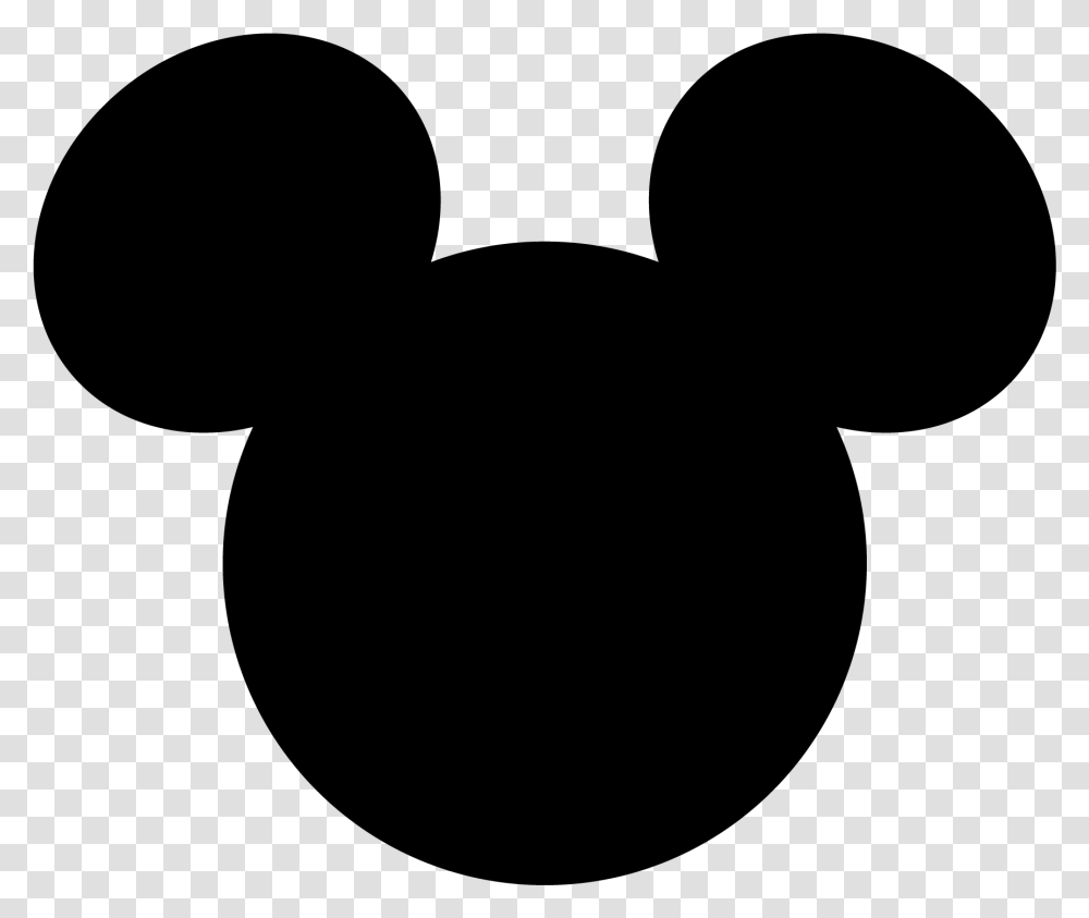 Mickey Mouse Head Silhouette, Gray, World Of Warcraft Transparent Png