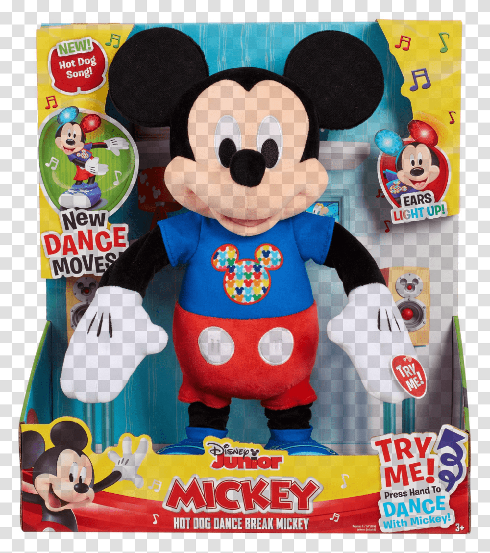 Mickey Mouse Hot Dog Dance Break Mickey Plush, Toy, Pac Man Transparent Png