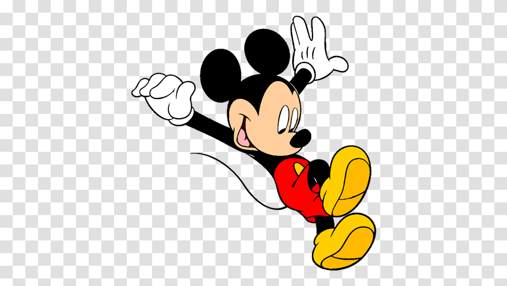 Mickey Mouse Jumping Clipart Mickey Mouse Looking Down, Hand, Plant, Fist, Heart Transparent Png
