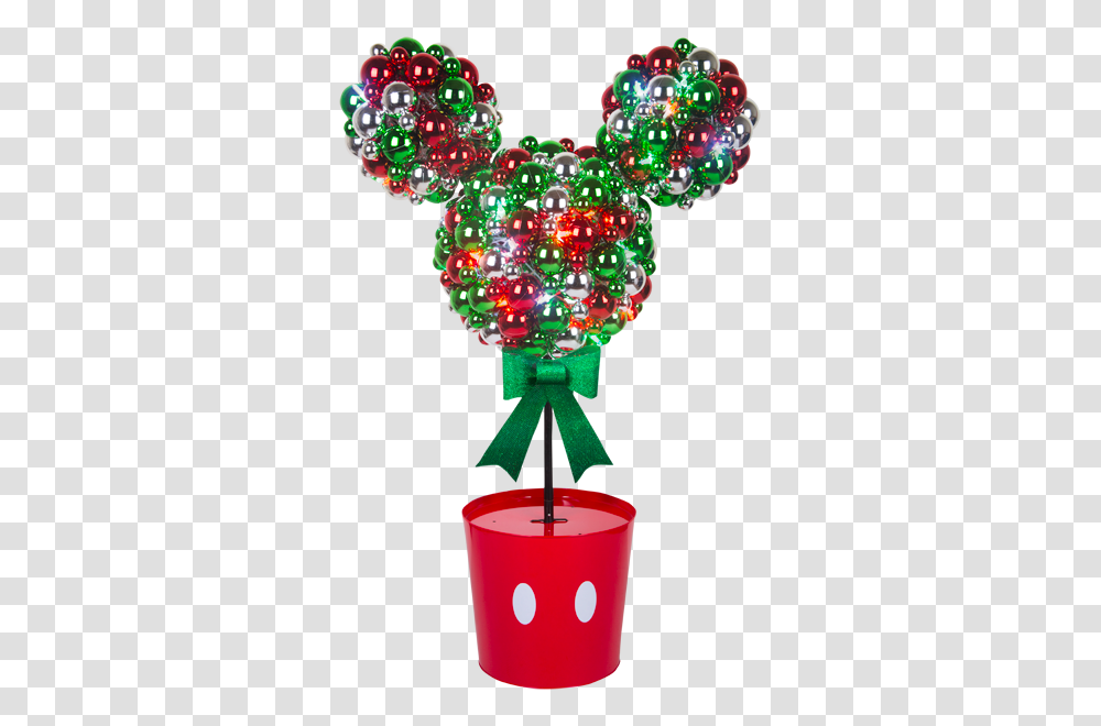 Mickey Mouse Lighted Led Topiary Tree, Candy, Food, Lollipop, Cup Transparent Png