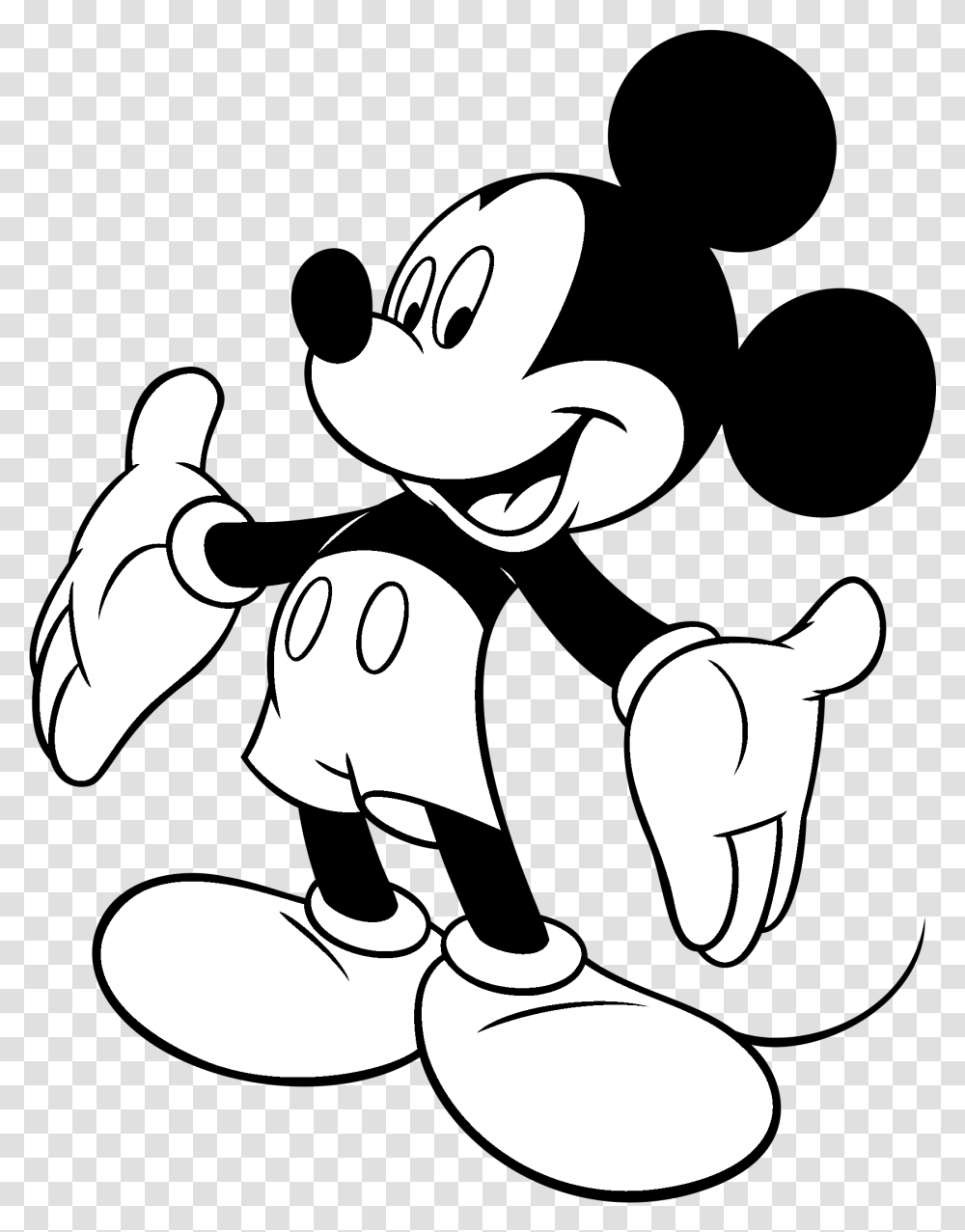 Mickey Mouse Logo Black And White Mickey Mouse Clipart, Stencil Transparent Png