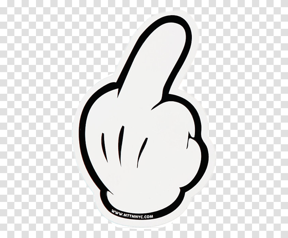 Mickey Mouse Middle Finger, Label, Stencil, Number Transparent Png