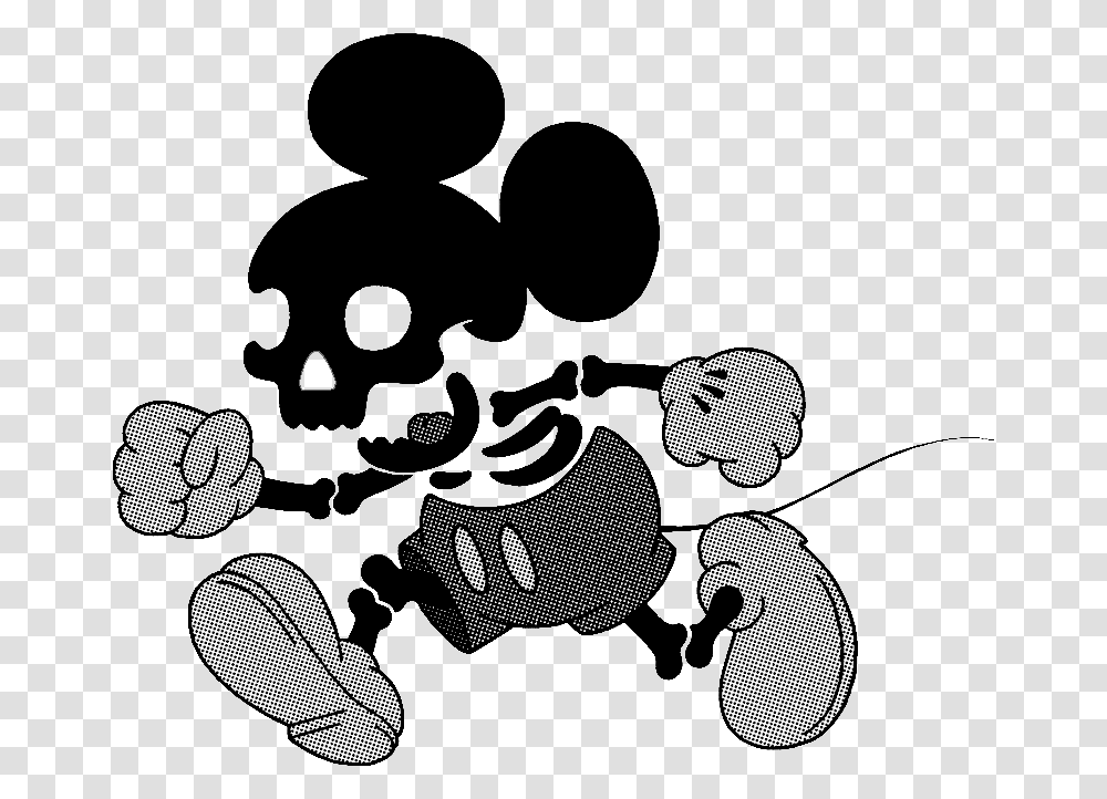 Mickey Mouse Minnie Mouse Skull Jack Skellington Skeleton Disney Mickey Mouse Skull, Stencil, Face, Performer, Pirate Transparent Png