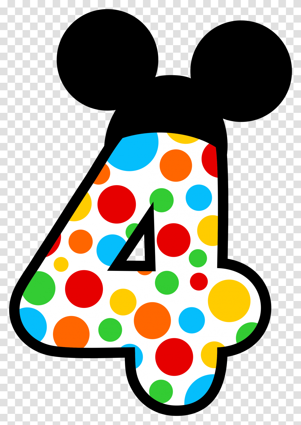 Mickey Mouse Number 3 Clipart Number 4 Minnie Mouse, Apparel Transparent Png